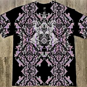 BGVC Denver - 'Cattern' all over print graphic tee, cotton, unisex large